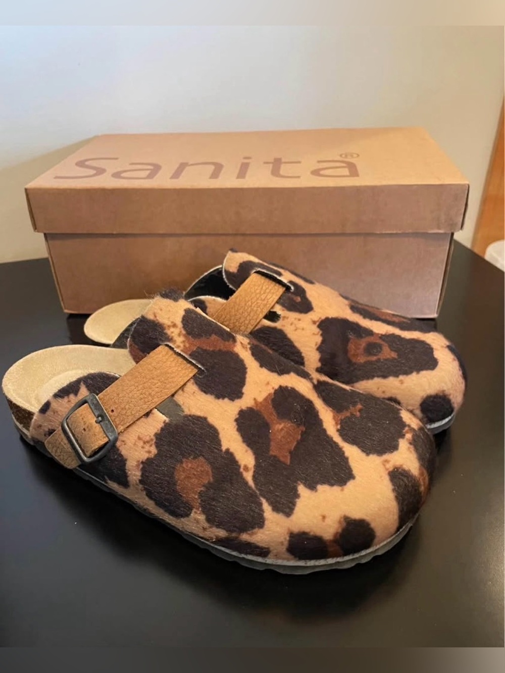 Sanita Women’s Leopard / Cheetah Animal Print Mule  - Size 38